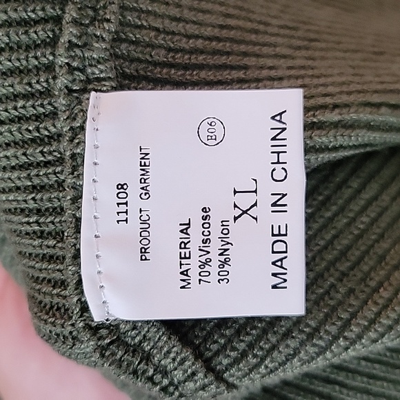 Women's Off Shoulder Sweater Dress Ribbed Tie Waist Short Bodycon Dress Green - Picture 7 of 9